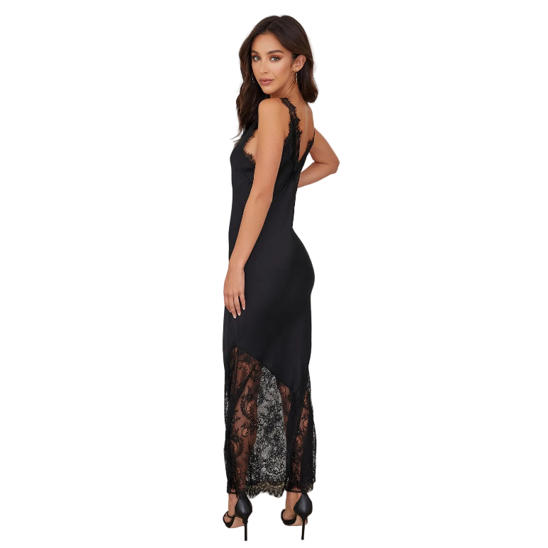 Silky Lace Maxi Dress