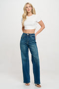 Stretch High Waisted Wide Leg Jeans