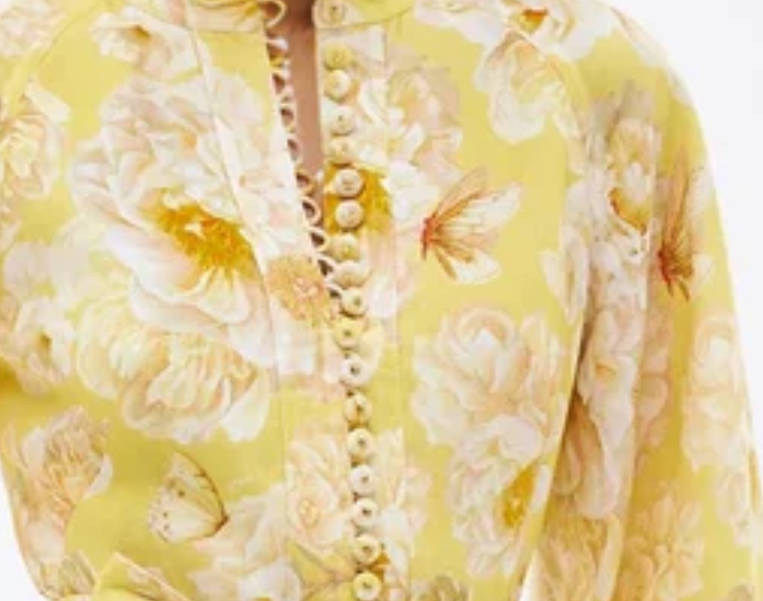detailed view of floral dress