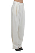 Soft Woven Pleated Trouser With Tapered Leg