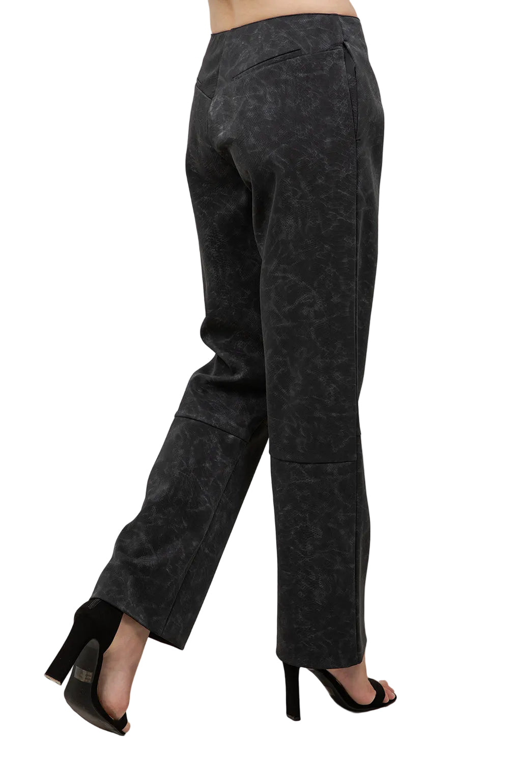 Faded Vegan Leather Pants