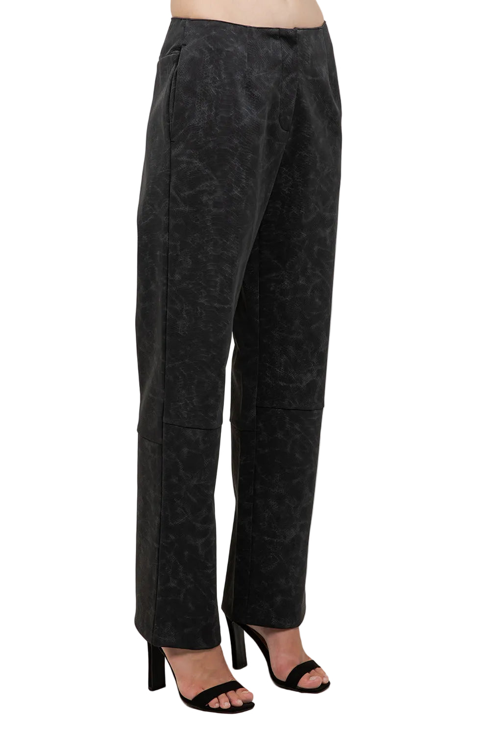 Faded Vegan Leather Pants