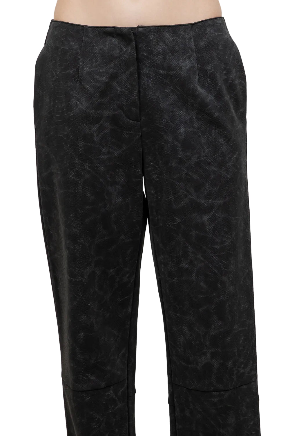 Faded Vegan Leather Pants