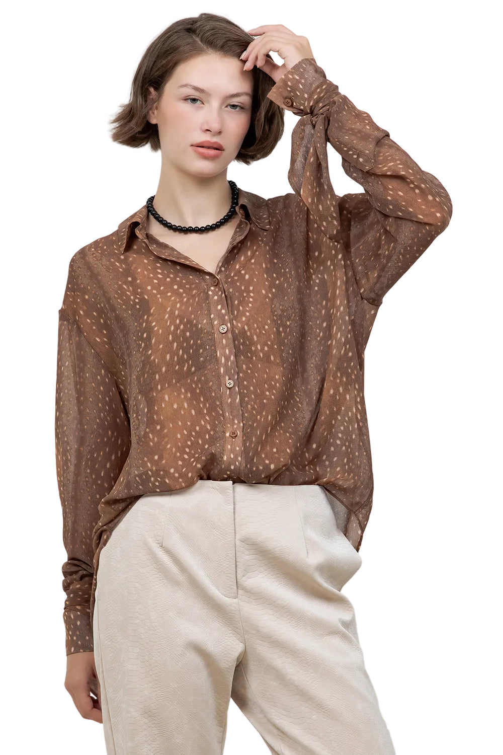 Bambi Brown Blouse