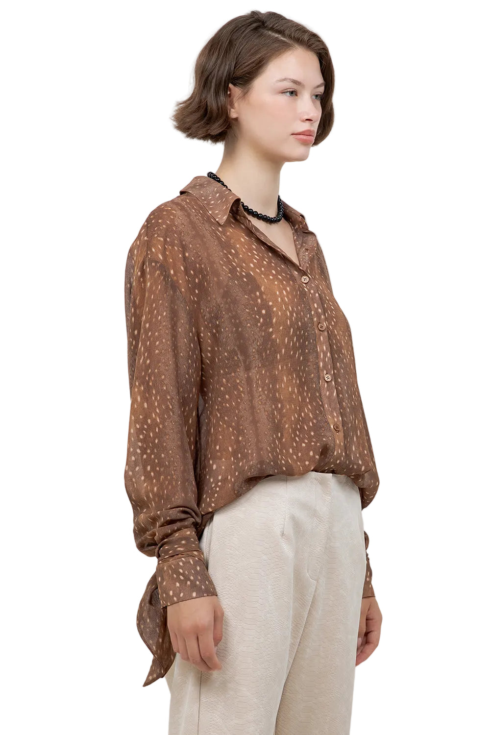 Bambi Brown Blouse
