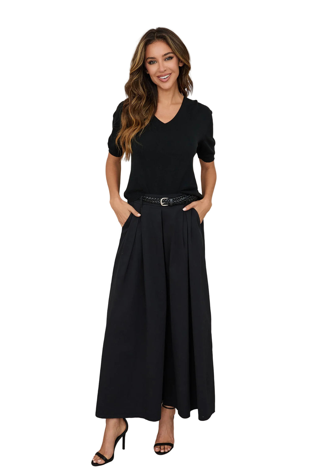 Plazzo Pant With Twist Belt